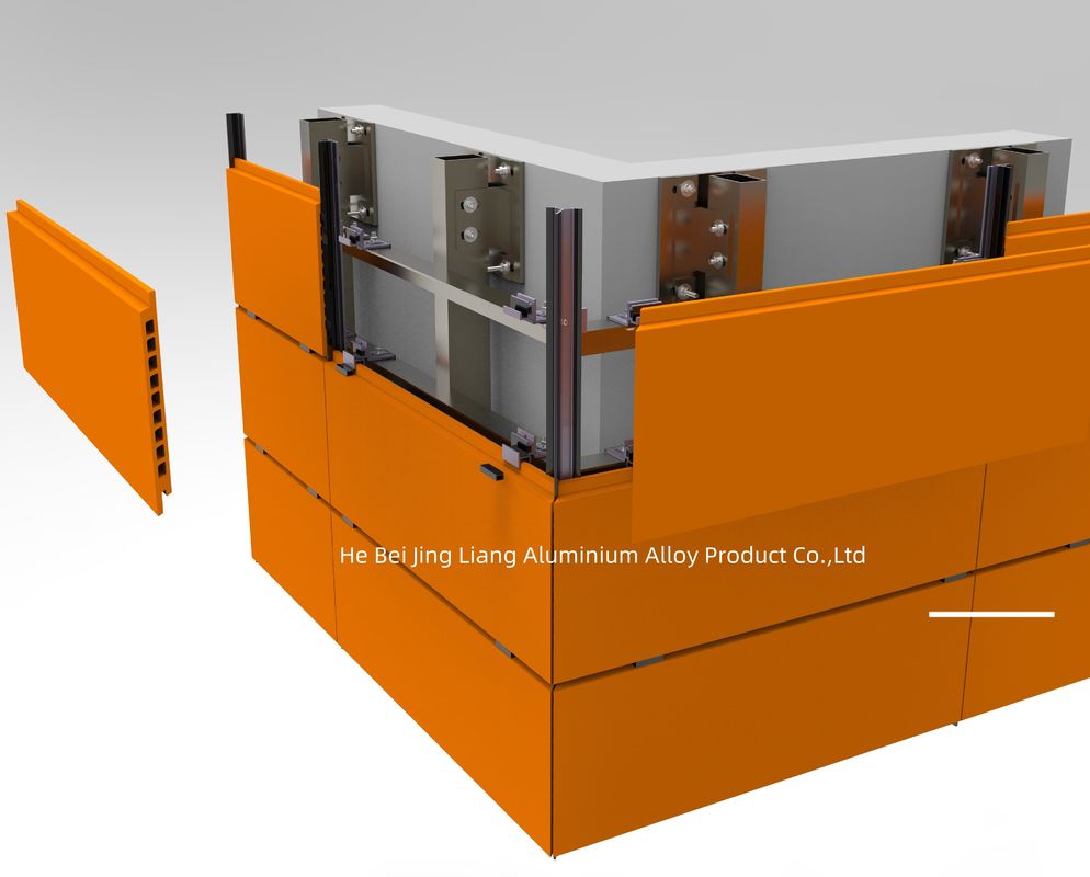 OEM Curtain Wall Cladding Support System Wall Mounted Natural Color 4mm